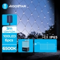 Aigostar - Різдвяна LED гірлянда на сонячній батареї 100xLED/8 функцій 4,5x1,5 м IP65 холодний білий