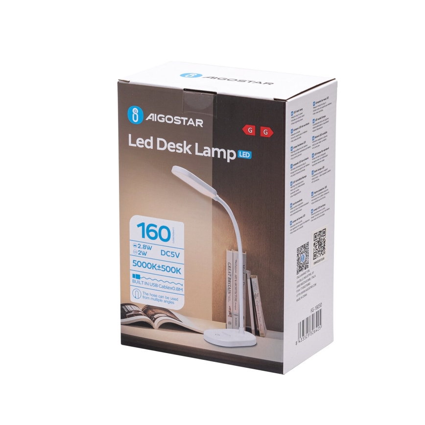 Aigostar - Сенсорна настільна LED лампа з регулюванням яскравості LED/3W/5V