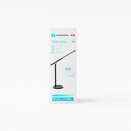 Aigostar - Сенсорна настільна LED лампа з регулюванням яскравості LED/8W/230V 3000-6000K чорний