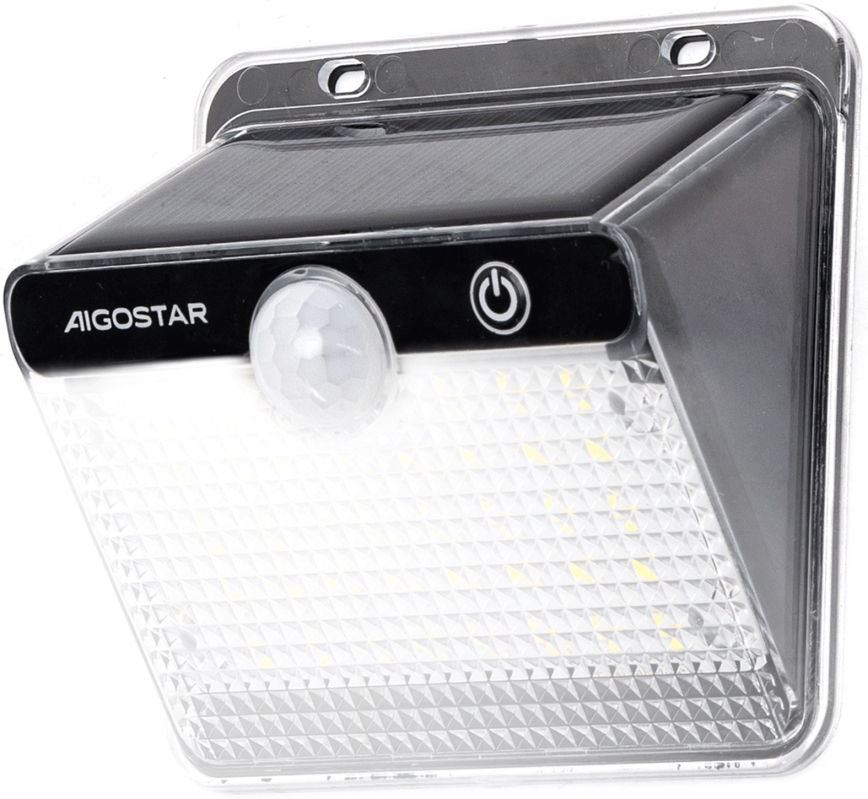 Aigostar - Сенсорный светильник LED на солнечной энергии, 3,7В 6500K 1200 мАч, IP65, черный