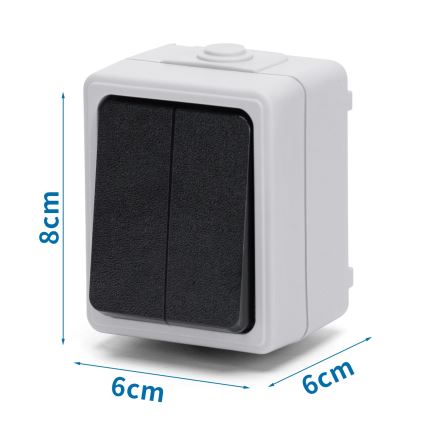 Aigostar - Серийный выключатель для дома 250V/10A IP54