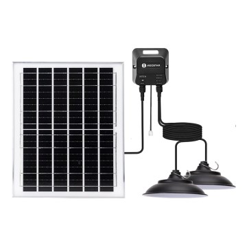 Aigostar - солнечная LED-люстра 2xLED/70W/12V 12000 mAh 6500K IP65 диам. 23,5 см + пульт дистанционного управления