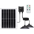 Aigostar - солнечная LED-люстра с датчиком 2×LED/70 Вт/12 В 12000 мА·ч 6500K IP65 диаметр 23,5 см + пульт дистанционного управления