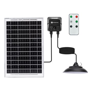 Aigostar - солнечная LED-люстра с датчиком ED/70W/12V 6000 mAh 6500K диаметр 23,5 см + пульт дистанционного управления