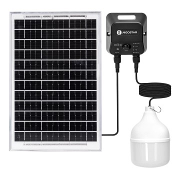 Aigostar - солнечный светодиодный светильник с датчиком LED/70W/12V 6000 mAh 6500K IP65 диаметр 12 см + пульт дистанционного управления