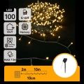 Aigostar - сонячна LED-гірлянда 100xLED/8 режимів 12 м IP65 тепле біле світло 800 мА·год