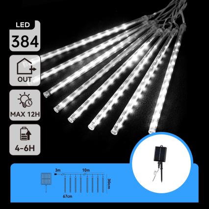 Aigostar - LED сонячна різдвяна гірлянда 384xLED/13m IP65 1200 mAh холодний білий