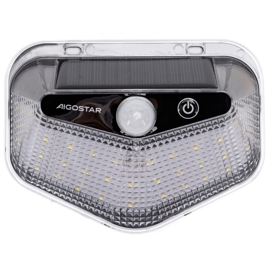 Aigostar - LED сонячний світильник з датчиком LED/3,7V 6500K 500 mAh IP65 чорний