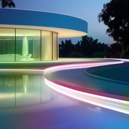 Aigostar - LED RGB затемнювана сонячна стрічка LED/1,6W/3,2V 3+2m IP65 1800 mAh + пульт дистанційного керування