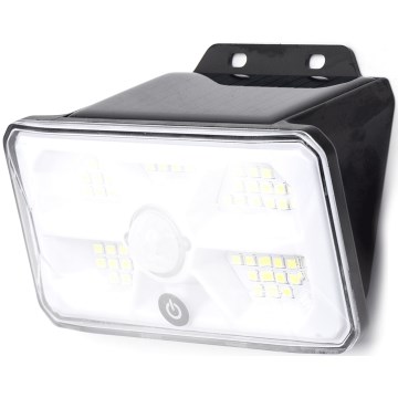 Aigostar - Сонячний світильник з датчиком LED/3,7V 6500K 500 mAh IP65 чорний