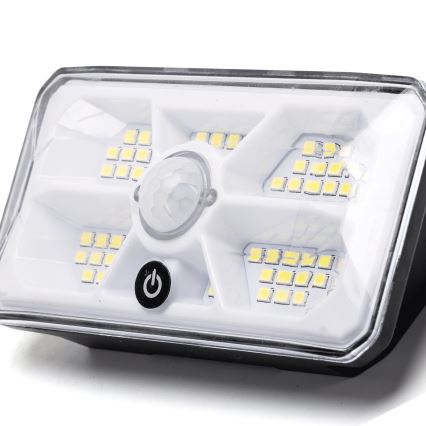 Aigostar - Сонячний світильник з датчиком LED/3,7V 6500K 500 mAh IP65 чорний