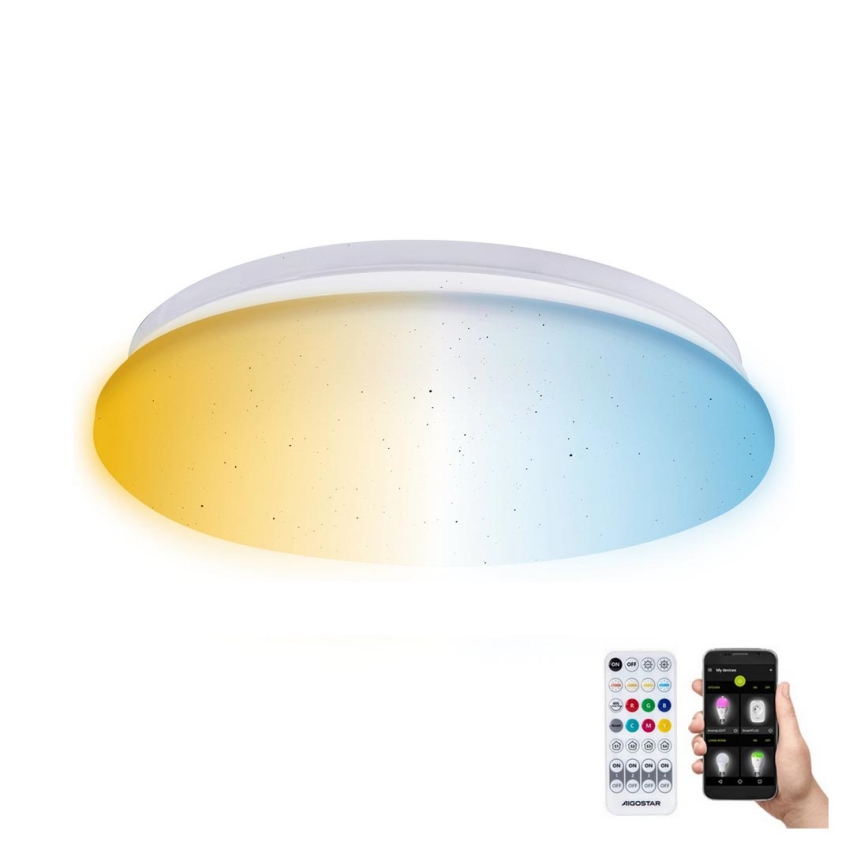 Aigostar - Стельовий LED світильник для ванної з регулюванням яскравості MESH Smart LED/12W/230V 3000-6500K IP44 + пульт дистанційного керування