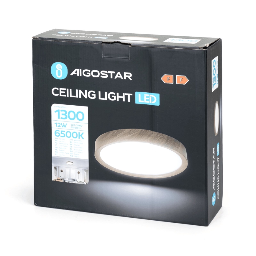 Aigostar - Стельовий LED світильник LED/12W/230V 6500K діаметр 26,3 см