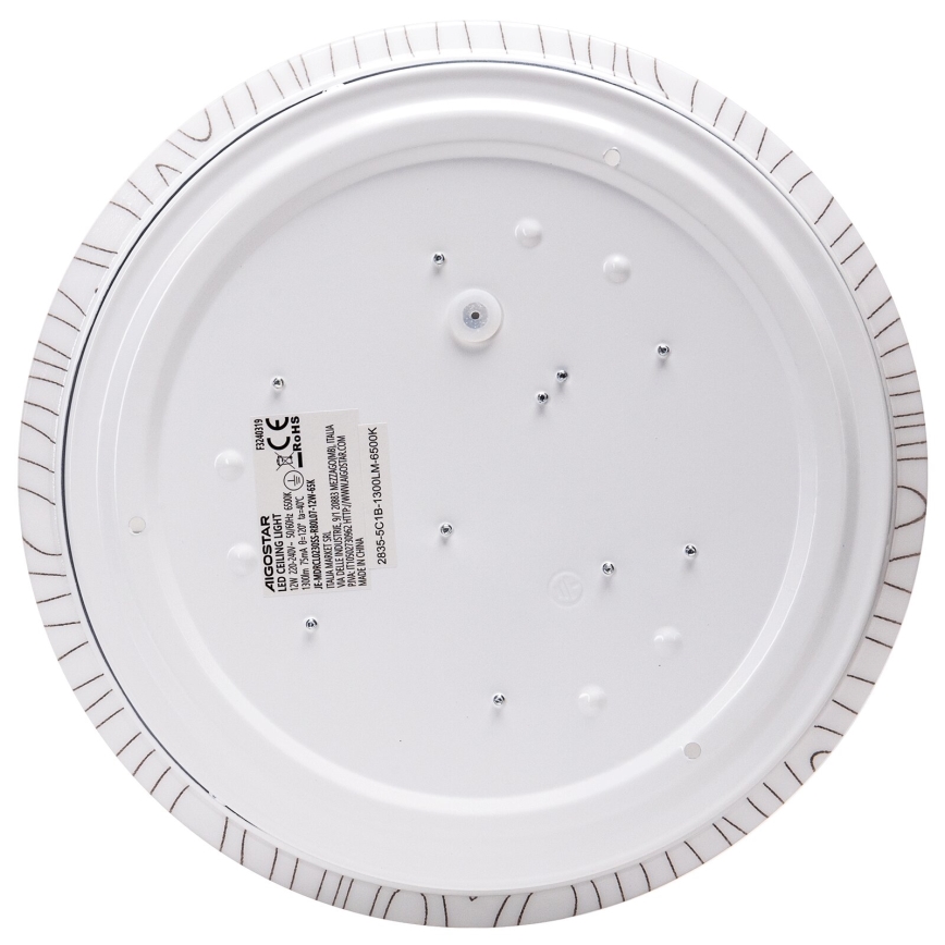 Aigostar - Стельовий LED світильник LED/12W/230V 6500K діаметр 26см