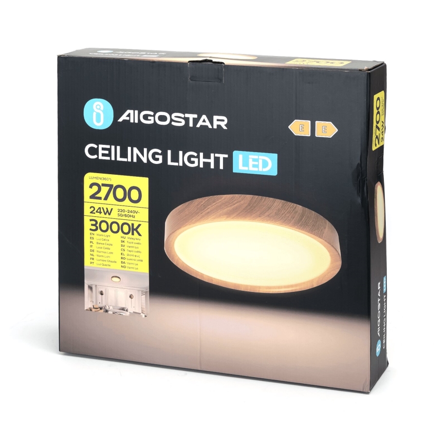 Aigostar - Стельовий LED світильник LED/24W/230V 3000K діаметр 38,3 см