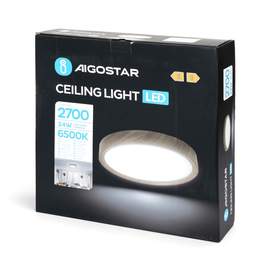 Aigostar - Стельовий LED світильник LED/24W/230V 6500K діаметр 38,3 см