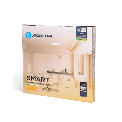 Aigostar - Стельовий RGBW-світильник з регулюванням яскравості LED/25W/230V 2700-6500K Wi-Fi