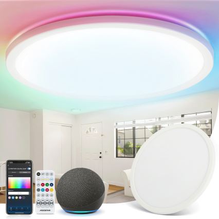 Aigostar - Стельовий RGBW-світильник з регулюванням яскравості MESH LED/36W/230V 3000-6500K білий + пульт дистанційного керування