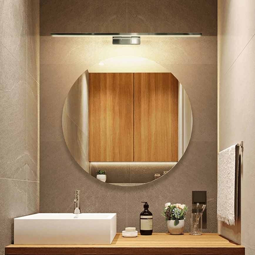 Aigostar - Светодиодное освещение для ванной комнаты, зеркало LED/12Вт/230В 4000К 60см IP44 алюминий