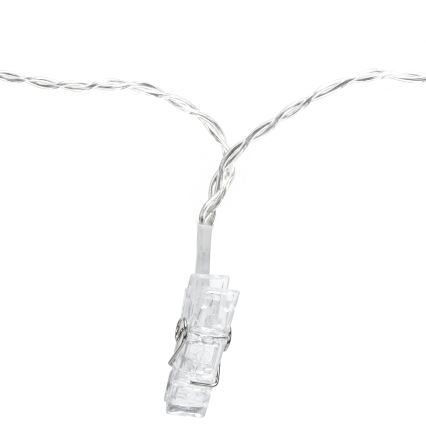 Aigostar - светодиодная декоративная гирлянда 10xLED/5W/USB, 5 м, тёплый белый