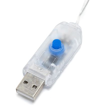 Aigostar - светодиодная декоративная гирлянда 10xLED/5W/USB, 5 м, тёплый белый