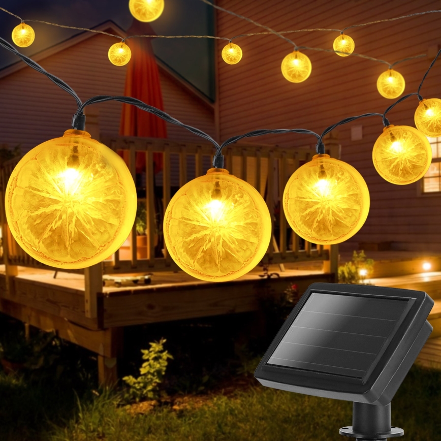 Aigostar - Светодиодная гирлянда на солнечной батарее 10xLED/3,8 м IP44 600 mAh теплый белый