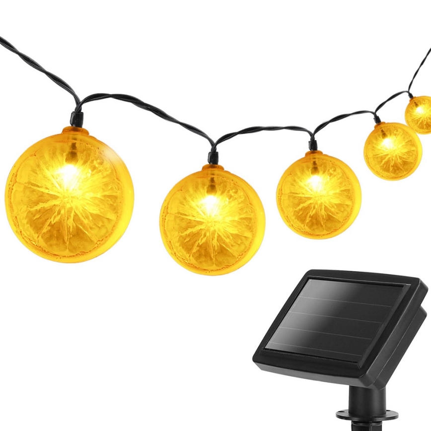 Aigostar - Светодиодная гирлянда на солнечной батарее 10xLED/3,8 м IP44 600 mAh теплый белый