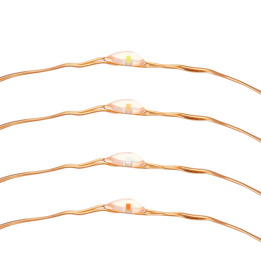 Aigostar - Светодиодная гирлянда на солнечной батарее LED/8 функций 12 м IP65 цветной