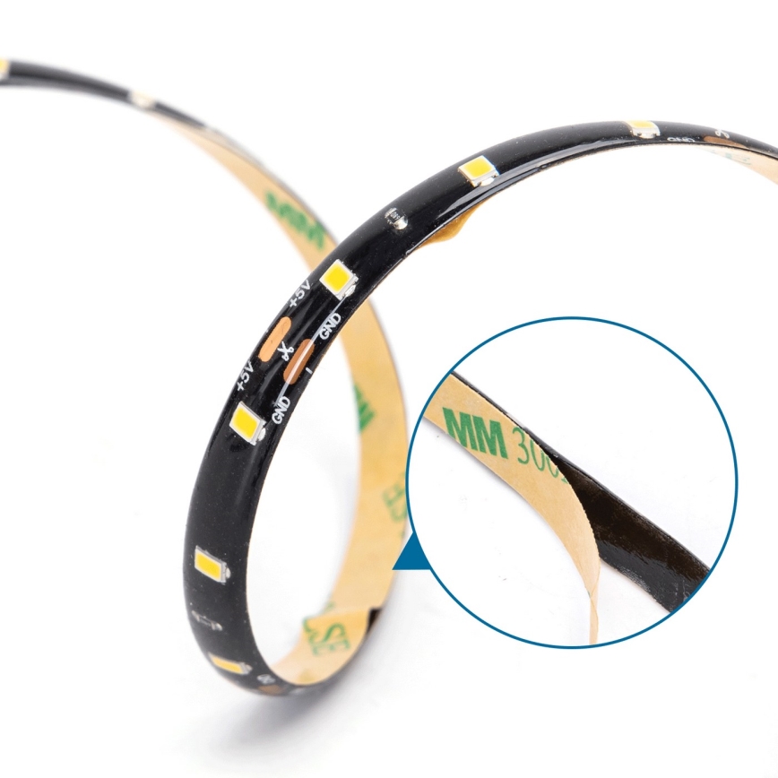 Aigostar - Светодиодная лента 2 м LED/4,9W/5V 6500K IP65 черный