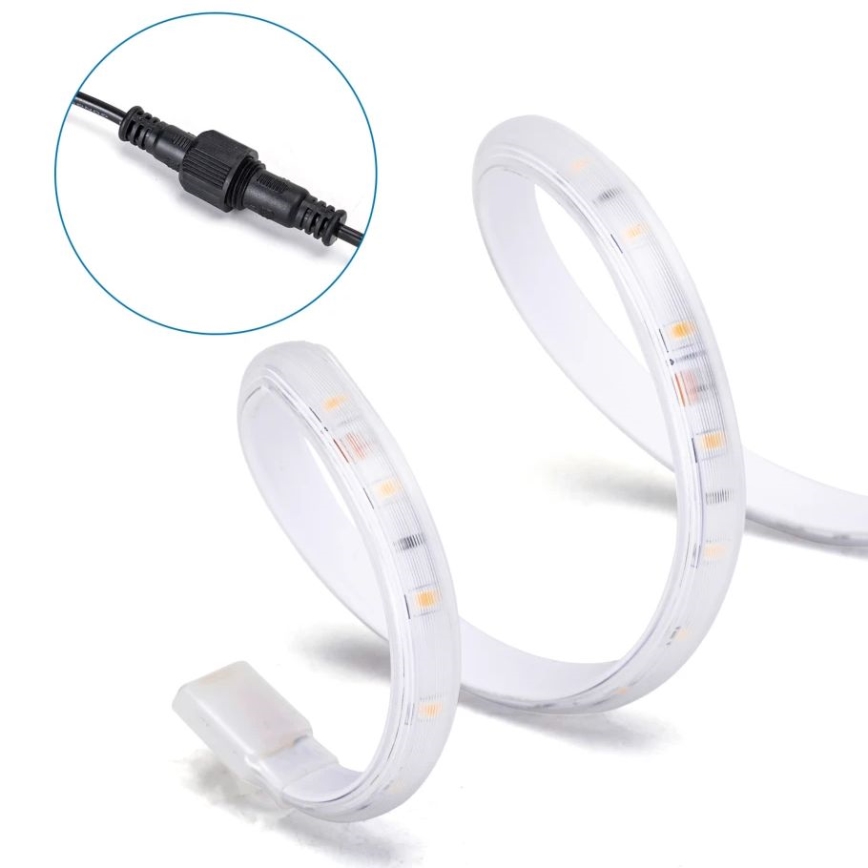 Aigostar - Светодиодная лента на солнечной батарее с регулированием яркости LED/1,6W/3,2V 3 м 2700K IP65 1800 mAh + дистанционное управление
