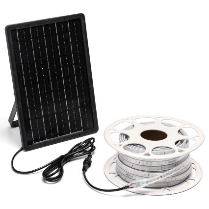 Aigostar - Светодиодная лента на солнечной батарее с регулированием яркости LED/10W/3,2V 10 м 2700K IP65 8000 mAh + дистанционное управление