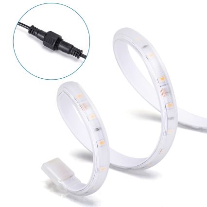 Aigostar - Светодиодная лента на солнечной батарее с регулированием яркости LED/10W/3,2V 10 м 2700K IP65 8000 mAh + дистанционное управление