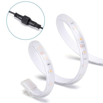 Aigostar - Светодиодная лента на солнечной батарее с регулированием яркости LED/5W/3,2V 5 м 2700K IP65 4000 mAh + дистанционное управление