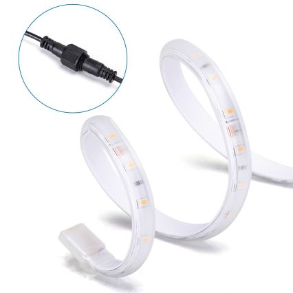 Aigostar - Светодиодная лента на солнечной батарее с регулированием яркости LED/20W/3,2V 20 м 2700K IP65 + дистанционное управление
