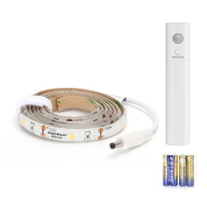 Aigostar - Светодиодная лента с регулированием яркости и датчиком 1 м LED/2W/4xAAA 3000K IP65