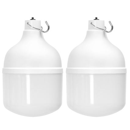 Aigostar - Светодиодная люстра на солнечной батарее 2xLED/35W/12V 6000 mAh 6500K диаметр 10 см + дистанционное управление