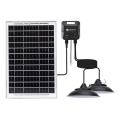 Aigostar - Светодиодная люстра на солнечной батарее с датчиком 2xLED/35W/12V 6000 mAh 6500K диаметр 15 см + дистанционное управление