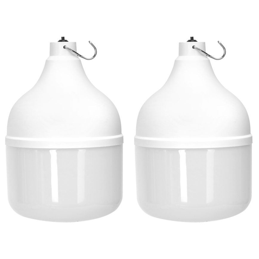 Aigostar - Светодиодная люстра на солнечной батарее с датчиком 2xLED/70W/12V 12000 mAh 6500K диаметр 12 см + дистанционное управление