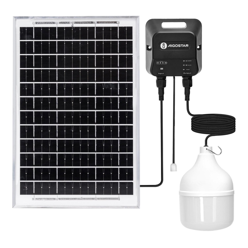 Aigostar - Светодиодная люстра на солнечной батарее LED/70W/12V 6000 mAh 6500K диаметр 12 см + дистанционное управление