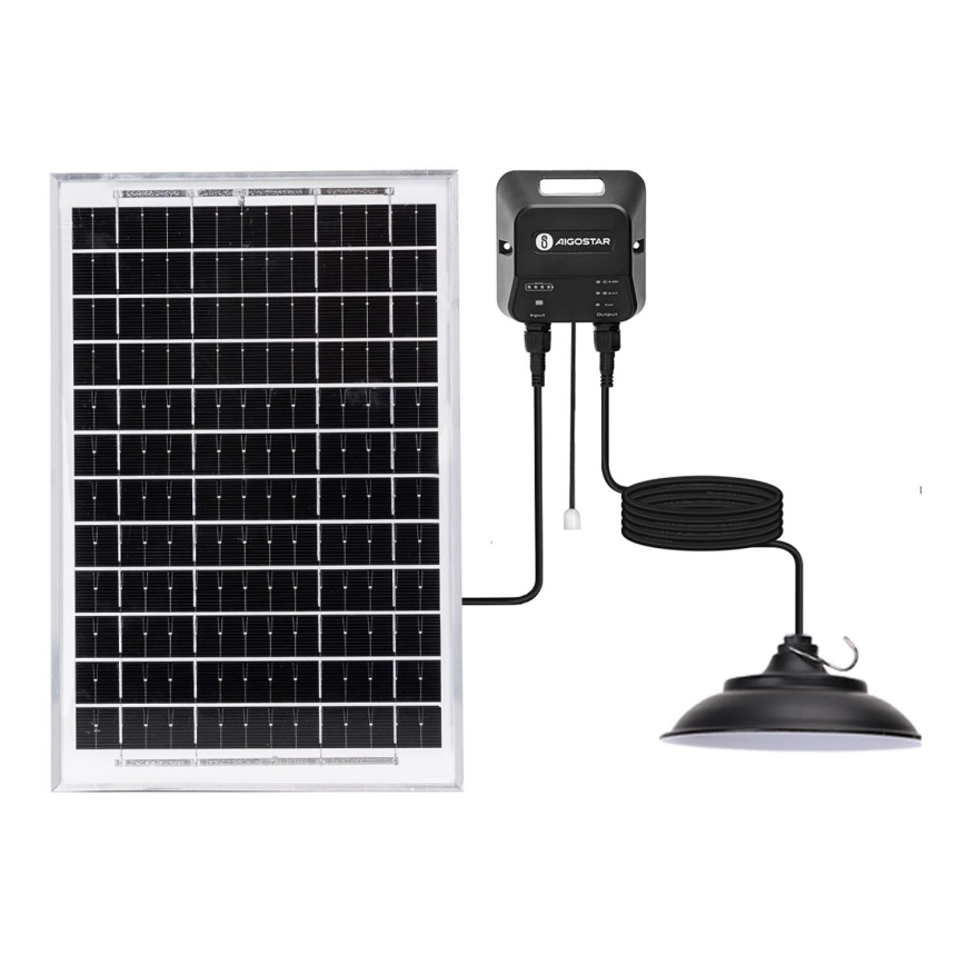Aigostar - Светодиодная люстра на солнечной батарее LED/70W/12V 6000 mAh 6500K диаметр 23,5 см + дистанционное управление