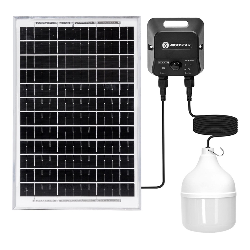 Aigostar - Светодиодная люстра на солнечной батарее с датчиком LED/70W/12V 6000 mAh 6500K диаметр 12 см + дистанционное управление