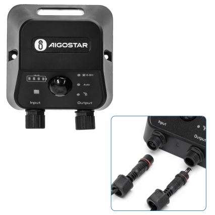 Aigostar - Светодиодная люстра на солнечной батарее с датчиком LED/70W/12V 6000 mAh 6500K диаметр 12 см + дистанционное управление