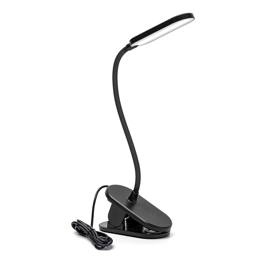 Aigostar - Светодиодная настольная лампа с регулированием яркости с зажимом LED/2,5W/5V черный