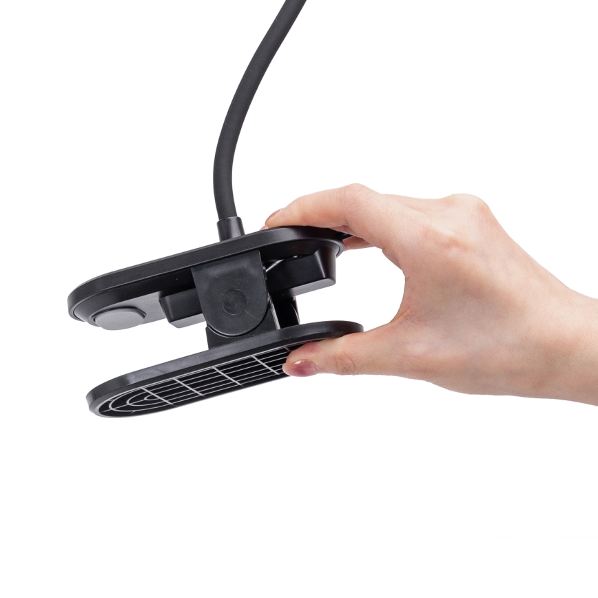 Aigostar - Светодиодная настольная лампа с регулированием яркости с зажимом LED/2,5W/5V черный