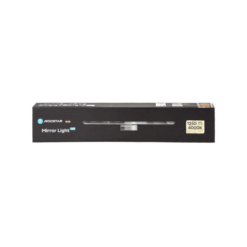 Aigostar - Светодиодная подсветка для зеркала в ванной комнате LED/12W/230V 4000K 60 см IP44 алюминий