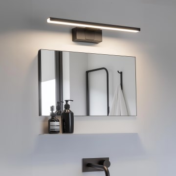Aigostar - Светодиодная подсветка для зеркала в ванной комнате LED/8W/230V 4000K 40 см IP44 черный