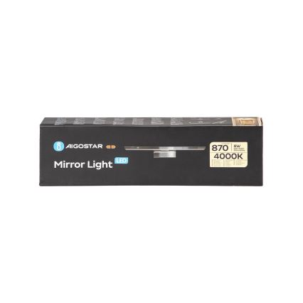 Aigostar - Светодиодная подсветка для зеркала в ванной комнате LED/8W/230V 4000K 40 см IP44
