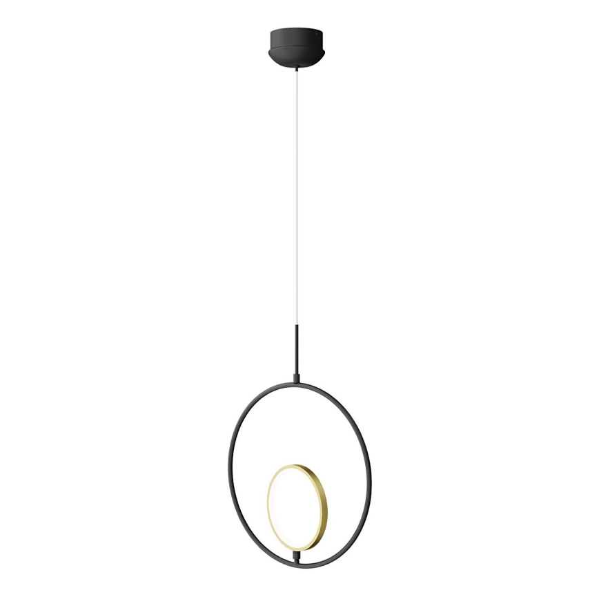 Aigostar - Светодиодная подвесная люстра LED/15W/230V 6500K черный/золотистый