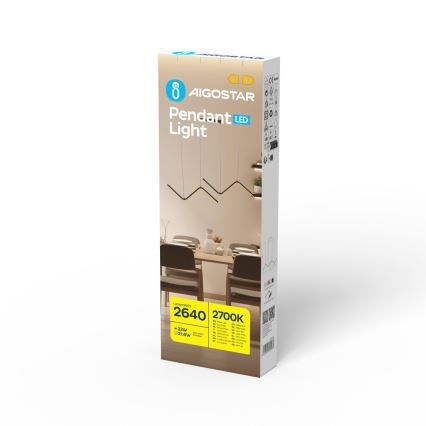 Aigostar - Светодиодная подвесная люстра LED/23W/230V 2700K