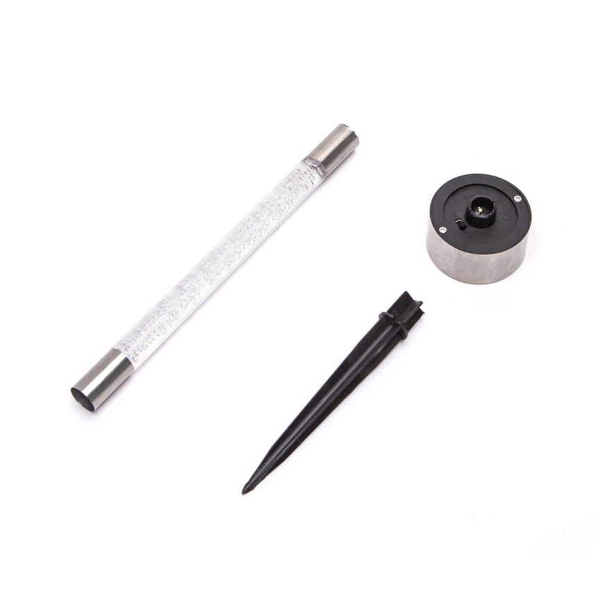 Aigostar - Светодиодная RGB-лампа на солнечной батарее LED/0,006W/1,2V 40 mAh 36,7 см матовый хром IP44